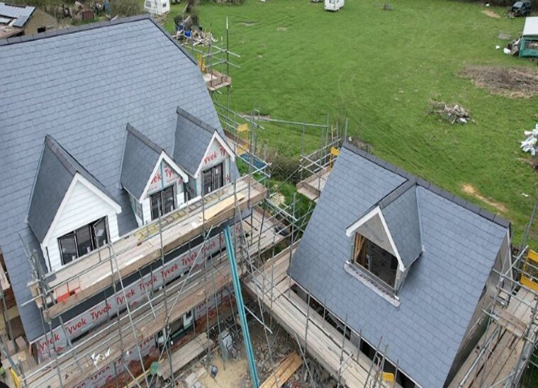 Appledore new-build development — full slate roofs