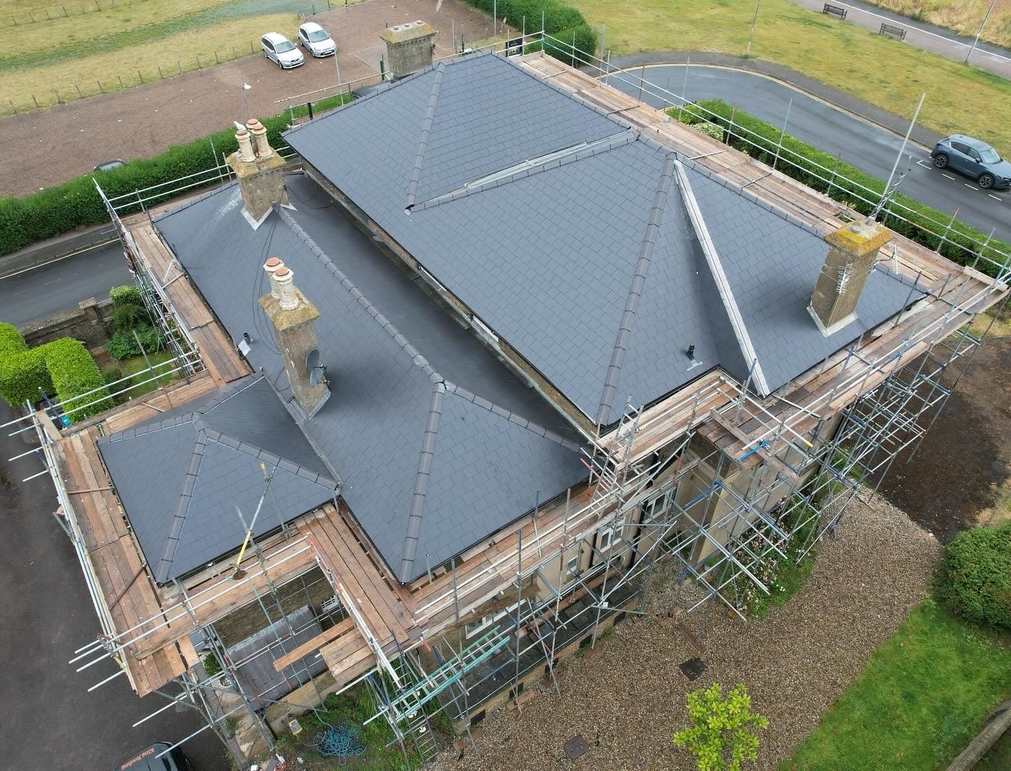 Natural slate roof installation in Kent